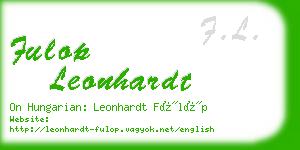 fulop leonhardt business card